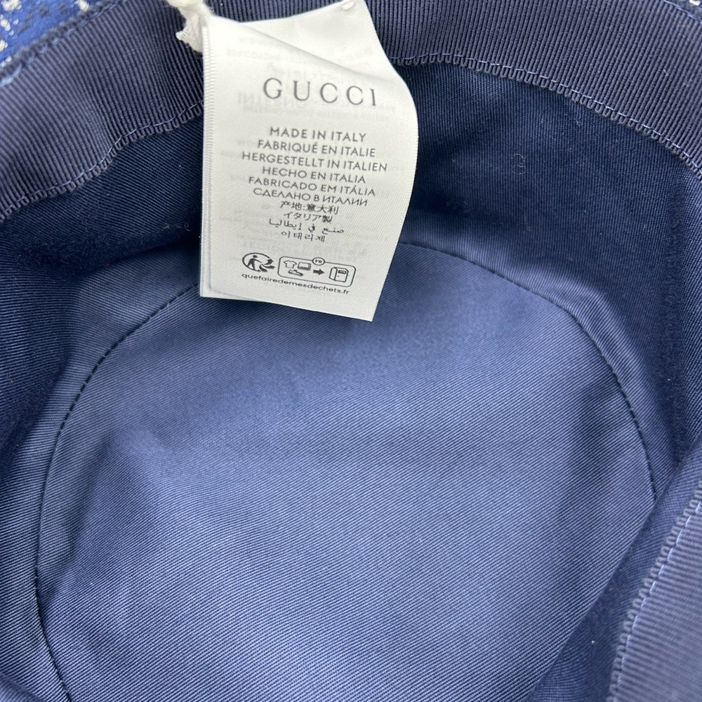 Men's Gucci GG logo, cotton bucket hat, size large made in Italy - Picture 5 of 6